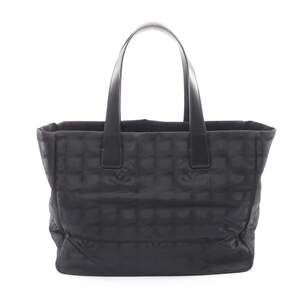 CHANEL Black Leather Tote Bag